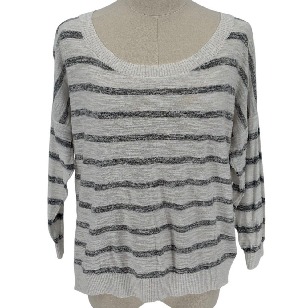 Express Striped Lightweight Scoop Neck Long Sleeve Sweater Women (Est‎ Size M)